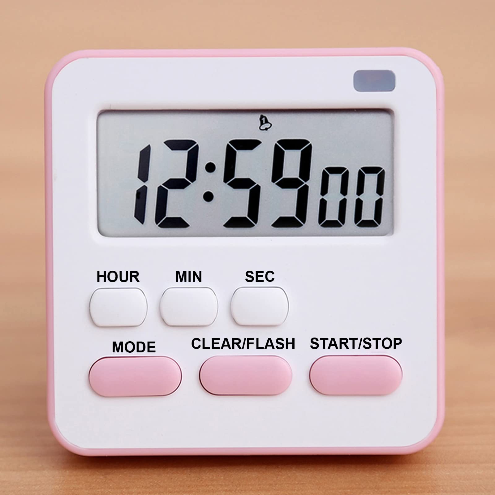Wolpin Digital Kitchen Timer & Stopwatch, Countdown Large Digits, Loud Alarm, Magnetic Stand Round Cooking | Baking | Kids Study